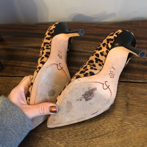 Joan and David calf hair leopard pumps - Picture 2 of 3